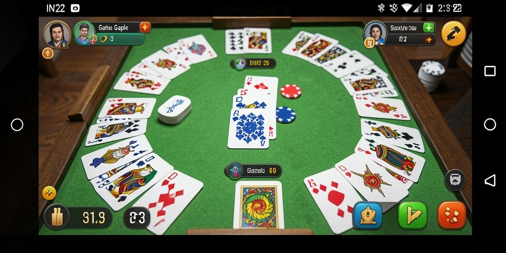 Tampilan gameplay seru IN22 dalam permainan Gaple.