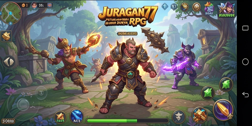 Tampilan gameplay RPG yang menakjubkan dan interaktif di JURAGAN77.