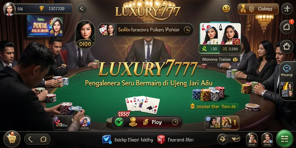 Tampilan screenshot utama LUXURY777 yang menunjukkan gameplay poker yang mendebarkan.