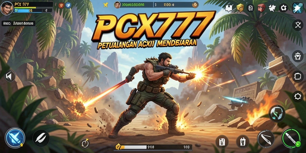 Gameplay mendebarkan dalam PCX777 dengan aksi intens.