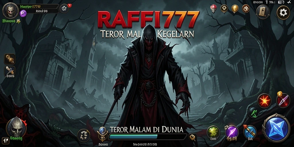 Tangkapan layar gameplay RAFFI777 dengan suasana menegangkan.