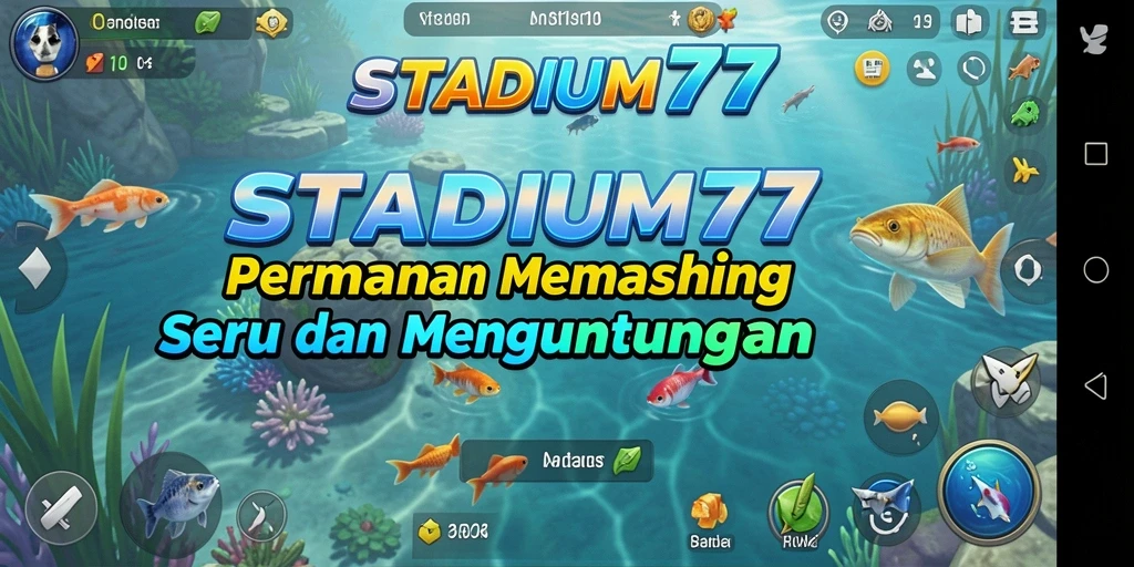 Tampilan gameplay STADIUM77 yang menampilkan aksi memancing seru.