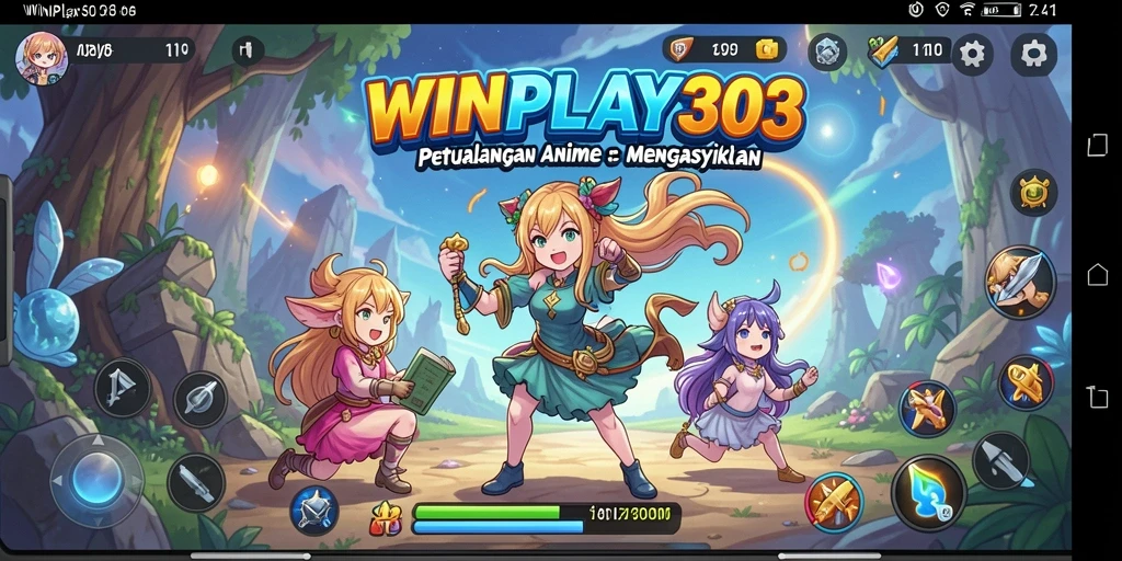 Screenshot gameplay WINPLAY303 menampilkan petualangan karakter anime yang menarik.